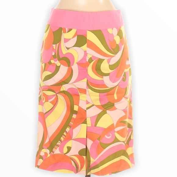 TIBI Linen Pastel Colors Pencil Skirt - Picture 2 of 3